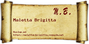 Maletta Brigitta névjegykártya